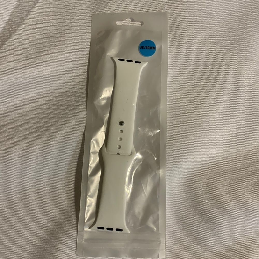 Apple Watch silicone white band